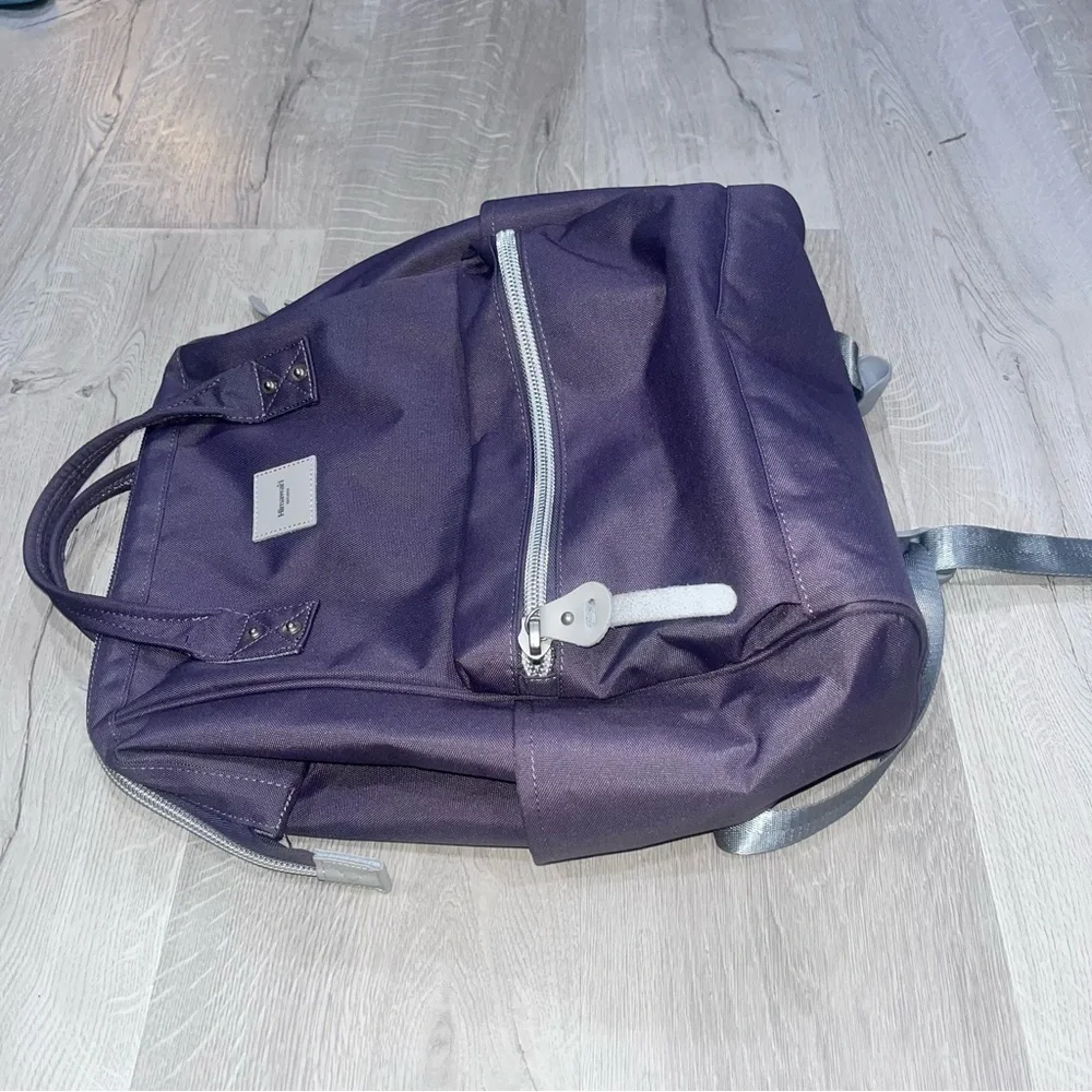 HIMAWARI-Modern Purple Backpack with Padded Straps and Multiple Compartments